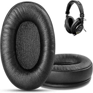 소니 MDR 7506 GVOEARS 이어패드 교체용 V6 / V7 MDR-CD900ST용 소음 차단 헤드폰 부드러운 단백질 가죽