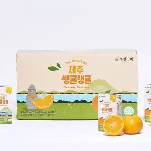 제철진미 쌩귤탱귤 제주 무농약 감귤쥬스 125ml 2박스 48개입