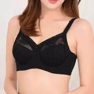 [하프클럽/]플라워 여성 와이어 브라 B컵 레이스 노몰드 브라 빅사이즈 언더