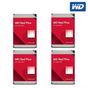 웬디 레드 플러스 WD WD40EFZZ HDD 4TB 5400/128M NAS용 하드디스크 4개 패키지