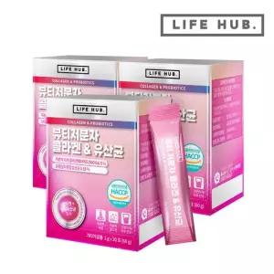 라이프허브 뷰티저분자 콜라겐 유산균 3세트(2g x 90포) 3개월분