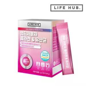 라이프허브 뷰티저분자 콜라겐 유산균 1세트(2g x 30포) 1개월분