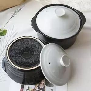 고급스러운 파스텔톤 도자기 인덕션 뚝배기 15cm 냄비