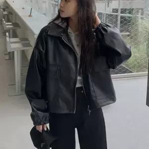 친절한탄씨 멋쟁이 투웨이 집업 가죽 래더 자켓 캐주얼 여자 점퍼 야상점퍼 바람막이 여성점퍼