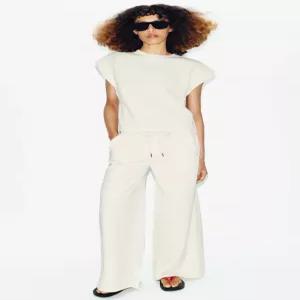 zara 자라 드롭 숄더 코튼 티셔츠 - 크림3199/156/712134904