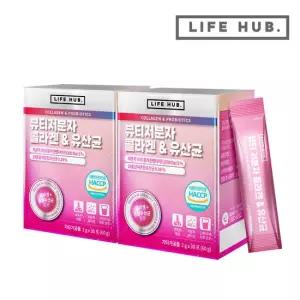 라이프허브 뷰티저분자 콜라겐 유산균 2세트(2g x 60포) 2개월분