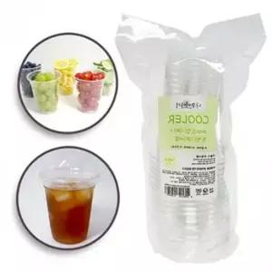 [무료배송] 일회용 아이스컵 14oz 테이크아웃 물컵 뚜껑 세트