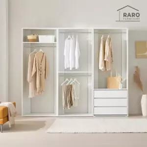 라로퍼니처 조앤 2400 시스템 드레스룸 행거 옷장 장롱 세트 서랍 행거형