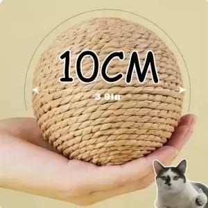 고양이용 사이잘 스크래칭 볼 새끼 세척 물림 방지 0CM 초대형 공 소리나는 애완용품