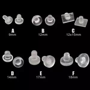 24pcs 부드러운 투명 고무 하단 다리 슬라이드 의자 테이블 임베디드 가구 패드 피트 B 2mm