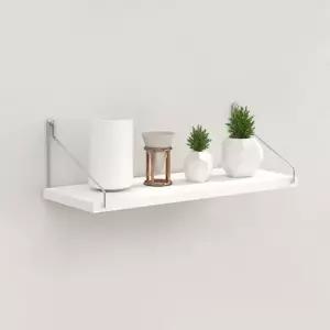 인테리어선반 공간데코 벽선반 40x19.5cm 화이트 무타공 우드선반 원목벽선반