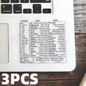 3pcs Windows PC 노트북 키보드 참조 단축키 스티커 스킨 오피스 액세서리
