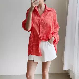 여성 오버핏 루즈핏 사각도비박스 코튼 카라 셔츠 남방