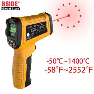 BSIDE 적외선 온도계 건 -50~1400 ° C 휴대용 바베큐 디지털 레이저 산업용 비접촉 측정 테스터