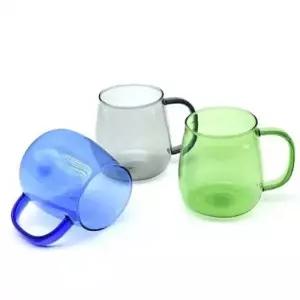 마카 머그컵 내열유리 머그잔 커피잔 그레이 400ml