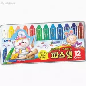 파스넷 크레파스 12색 초등학용품 크레용 창의력발달