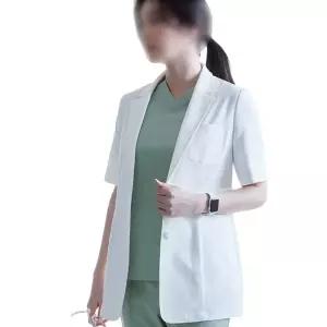 여자 의사 약사 단체복 반팔 병원가운 가운자켓 유니폼