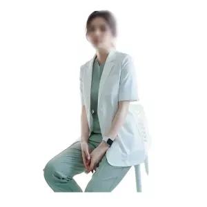 여자 단체복 의사 가운자켓 반팔 약사 유니폼 병원가운