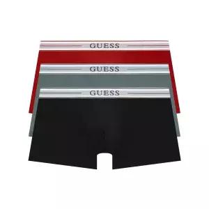 [게스]시원한 사각팬티 인텐스 에어로쿨 드로즈 세트 3PACK BK GY RD OFMDR171BGR
