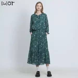 2SET [르오트(LeOT)] 임페리얼 썸머 쉬폰 블라우스 + 팬츠 셋업-사이즈 55~88까지