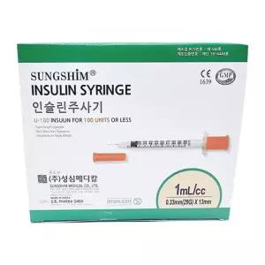 성심 인슐린주사기 1cc 29G 13mm 100개입