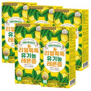 유기농레몬즙 레몬수스틱 레몬원액 리얼톡톡 100%착즙 주스 14포X5박스(총70포)