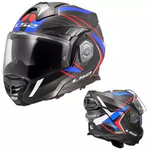 LS2 헬멧 FF901 ADVANT X CARBON FUTURE II WHITE BLUE 180도오픈 시스템헬멧 이너쉴드핀락필름 스모그쉴드