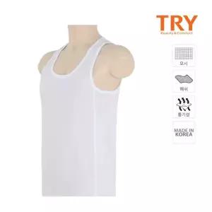 TRY 남성 새모시 매쉬 민소매런닝 세모시 메리야스 1P