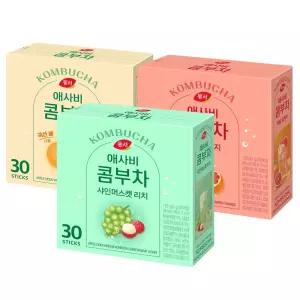 동서 애사비 콤부차 샤인머스캣리치 30T+배모과30T+자몽오렌지30T