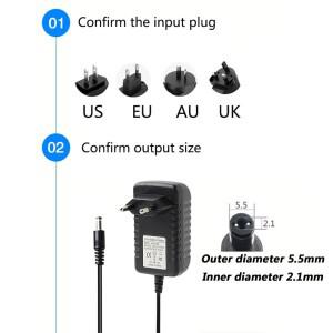 호환 UK 플러그 AU 전원 어댑터  DC 3.6V 2A  2000MA 코드  5.5x2.1mm