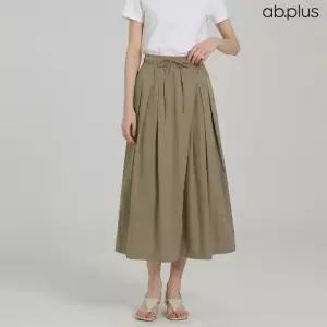 [ab.plus] 나일론 허리 밴딩 플리츠 랩 치마 바지 (LSA2MS33A)