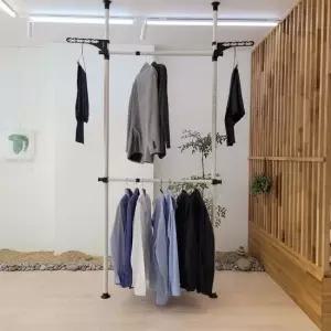 [무료배송] 국산 튼튼한 38파이 2단 옷걸이행거 폴행거