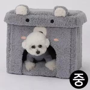 대형 애견 고양이 개집 차콜그레이 강아지집 뽀글이 곰돌이 하우스