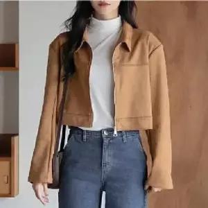 가을 여자 재킷 코트 무스탕 여 아우터 테일러드 긴팔 숏 톱 점퍼 MF3