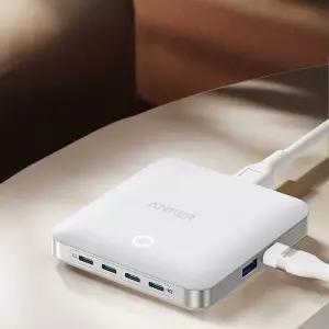 엔커 Anker 6 in 멀티 앤커 충전기 쉘화이트 스테이션 60W