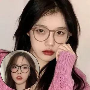 동글이뿔태안경 안경테 가벼운안경테 남자안경테 안경 뿔테 무테 반뿔테 (WE87297)