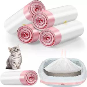 Colarr 50개 추가 일회용 대형 고양이 화장실 라이너 향이 나는 점보 드로스트링 가방 반려동물 용품