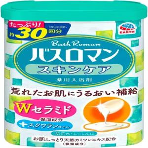 배스 로만 목욕 소금 스킨 케어 W 세라마이드 화이트 플로럴 향 22온스 600g 보습 약용 분말