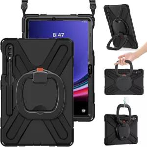 BRAECN 삼성제품 호환 S9+/S8+/S7 케이스 S펜 홀더가 있는 헤비 듀티 실리콘 안정적인 킥스탠드/핸들 S9