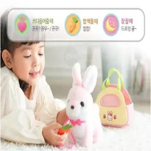 취침인형 핑크토끼 유치원인형 부드러운털 집에서놀기 안전한소재 역할놀이 애착형성 정서발달 안심인형