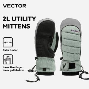 VECTOR 하프 탈착식 이너 다섯 손가락 바일 보호 스키 장갑 셰리 코튼 팜 케블라