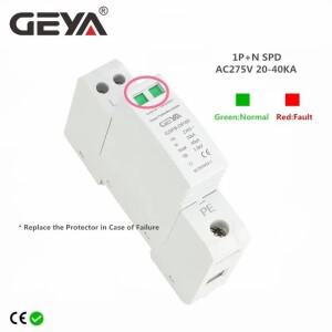 GEYA 신형 GSP9 1P+N/2P 4P 18mm 20~40KA 서지 보호기 낙뢰 저전압 피뢰기 AC275V