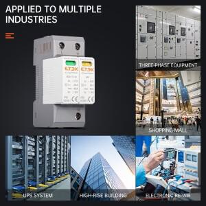 서지 보호 장치 하우스 SPD 저전압 피뢰기 EKU5-T2-40-1PN275 1P+N 2P AC 220V 35mm Din 레일 40kA