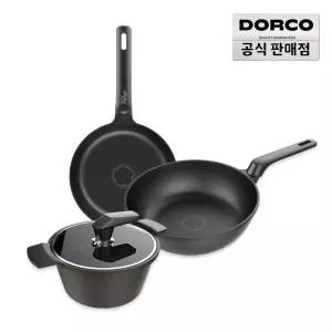 [십일절~25%] 도루코 뉴캐스트 초콜릿 IH 주물팬 3종세트 (프라이팬 24cm+궁중팬 28cm+양수냄비 20cm)