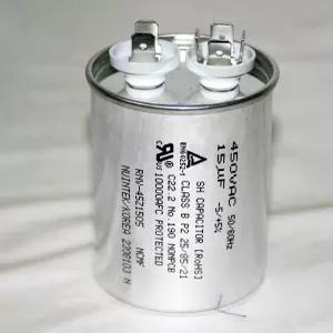 원형모터콘덴서 450V 15uf 2+4단자 러닝콘덴서 모터기동 에어컨 실외기 보일러 냉동기 캐퍼시터