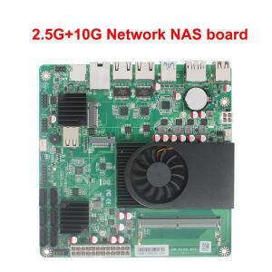 10G NAS 마더보드 N100 6 SATA 2*2.5G 1*10G LAN 2*M.2 Nvme HDMI DP DDR5 6 베이 NAS 보드 17*17 Mini ITX