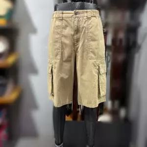 버커루 남성 코튼 가먼트 다잉카고 6부 밴딩 반바지 BEIGE_US