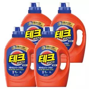 테크액체세제 일반용 본품 3L 4개