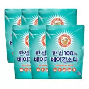 LG생활건강 한입베이킹소다 베이킹소다 2kg 6개