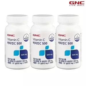 [지엔씨][GNC] 비타민 C 500 (100정) 100일분 x3개_48102x3